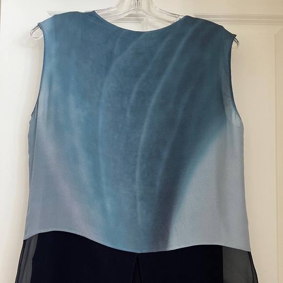 Elie Tahari Blue Silk Top - Picture 2 of 10